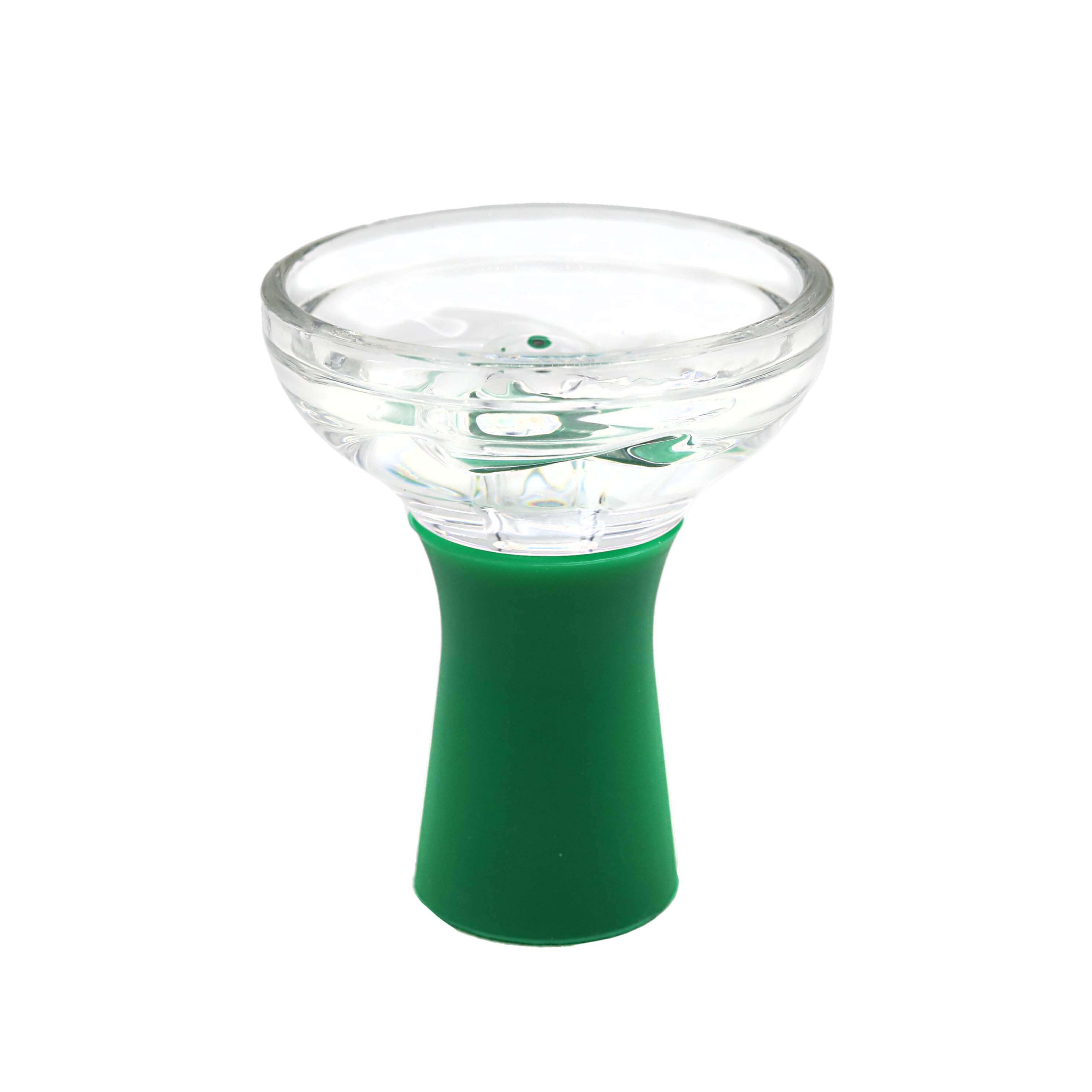Zebra Glass Top Funnel Silicone Hookah Bowl | Assorted Colors product image